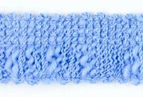 1" Deep Sky Blue Fringed Trim