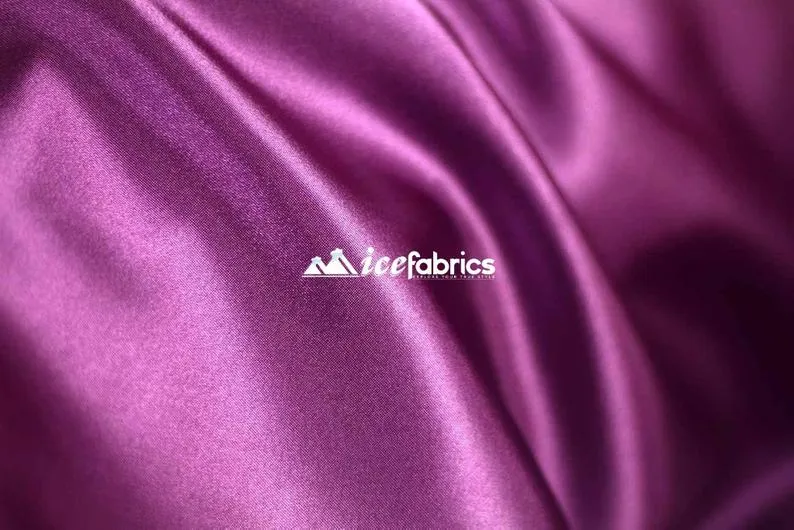 5% Stretch Satin Fabric Spandex Fabric  (Jewel Purple)