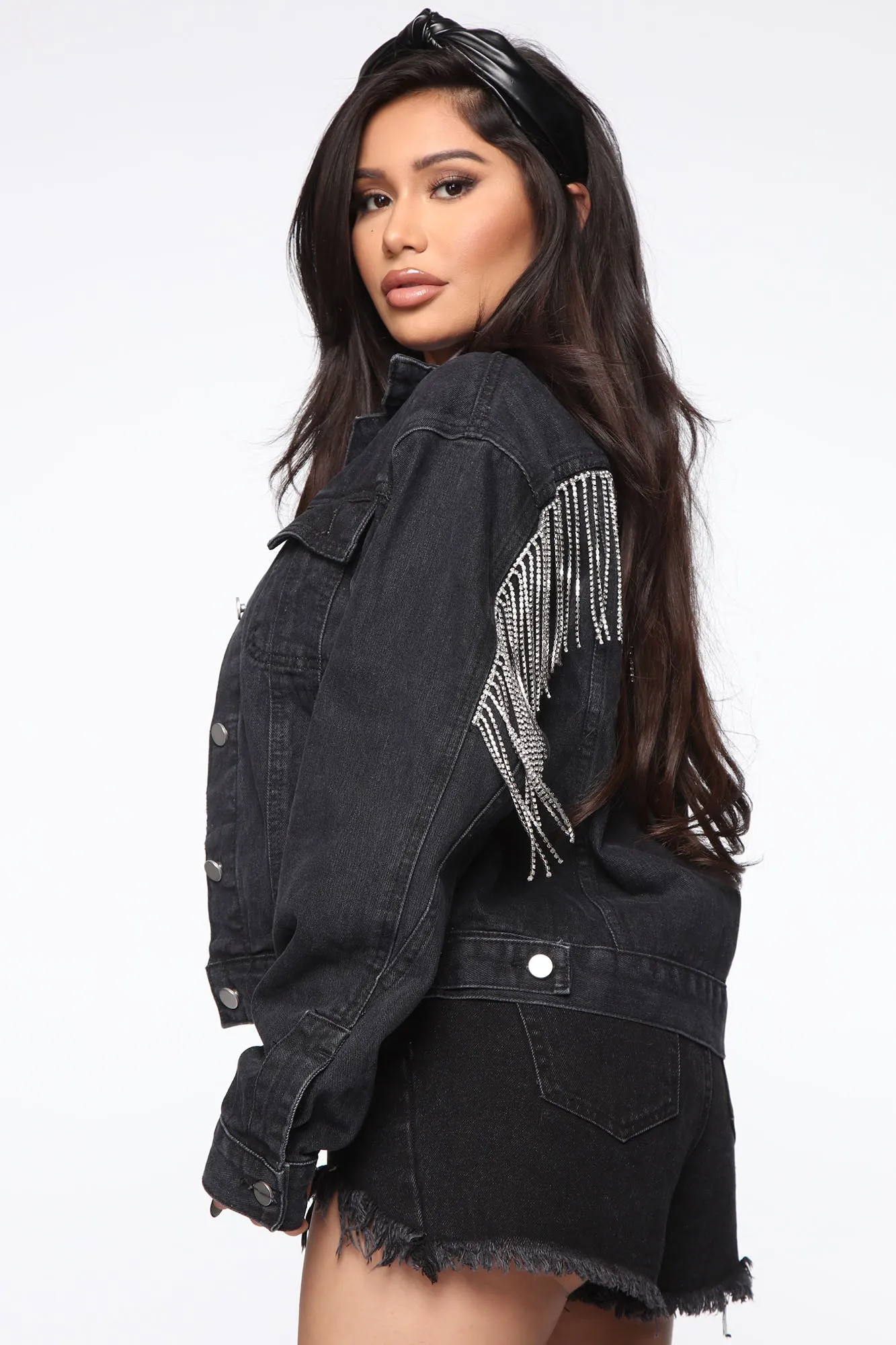 A Fringe Of Glam Jacket - Black