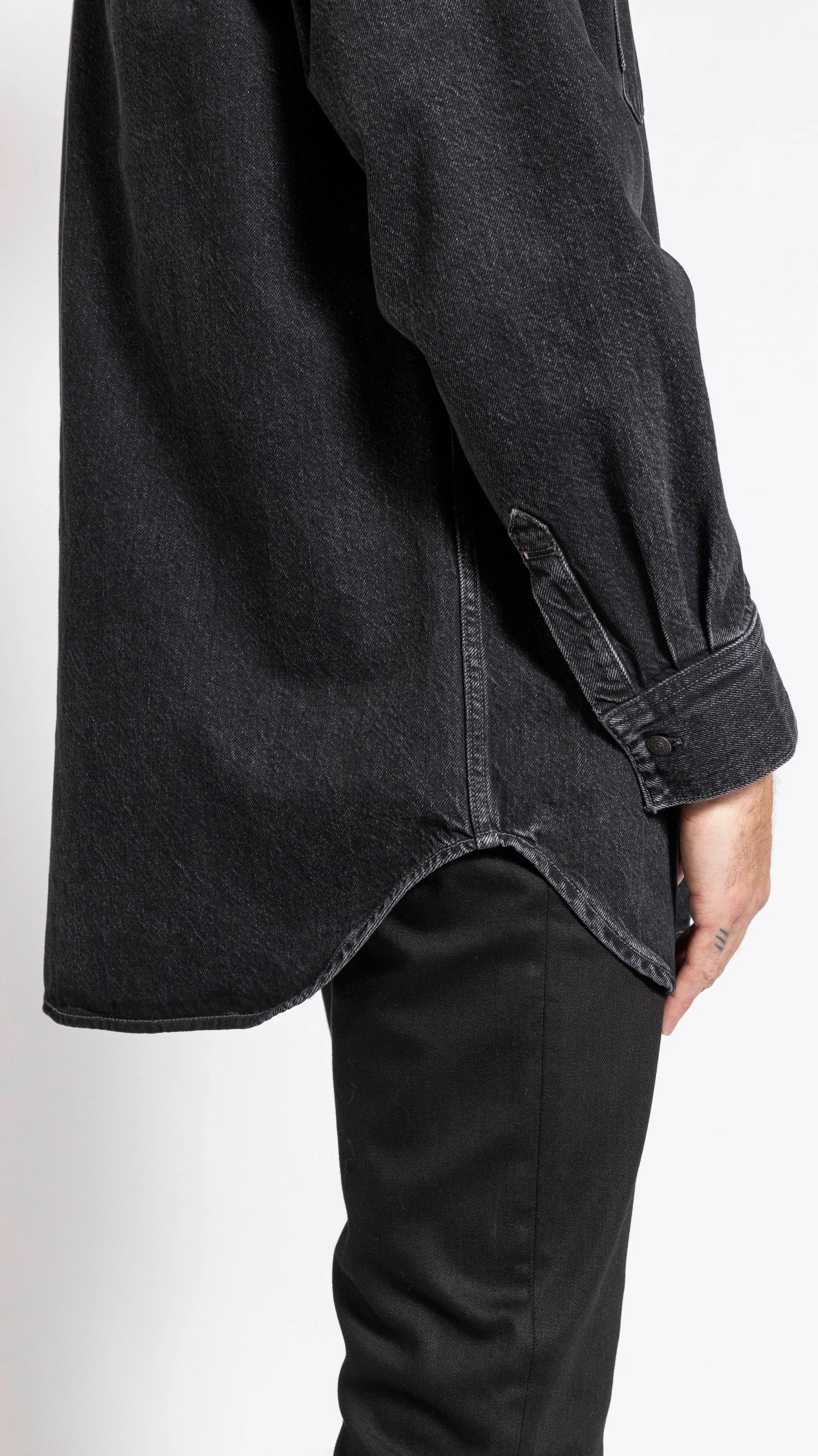 ACNE STUDIOS BLACK DENIM KARTY OVERSHIRT