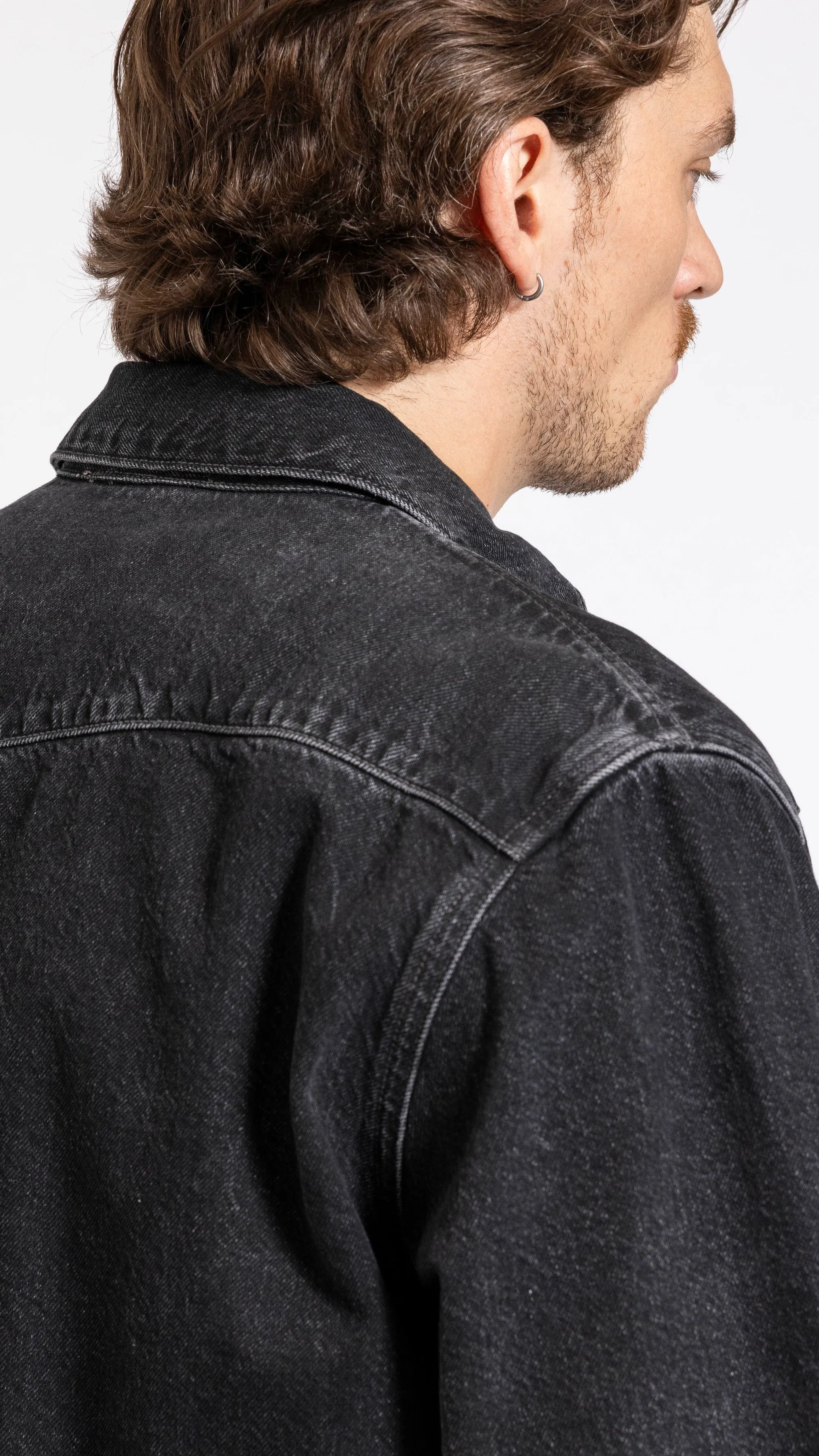 ACNE STUDIOS BLACK DENIM KARTY OVERSHIRT