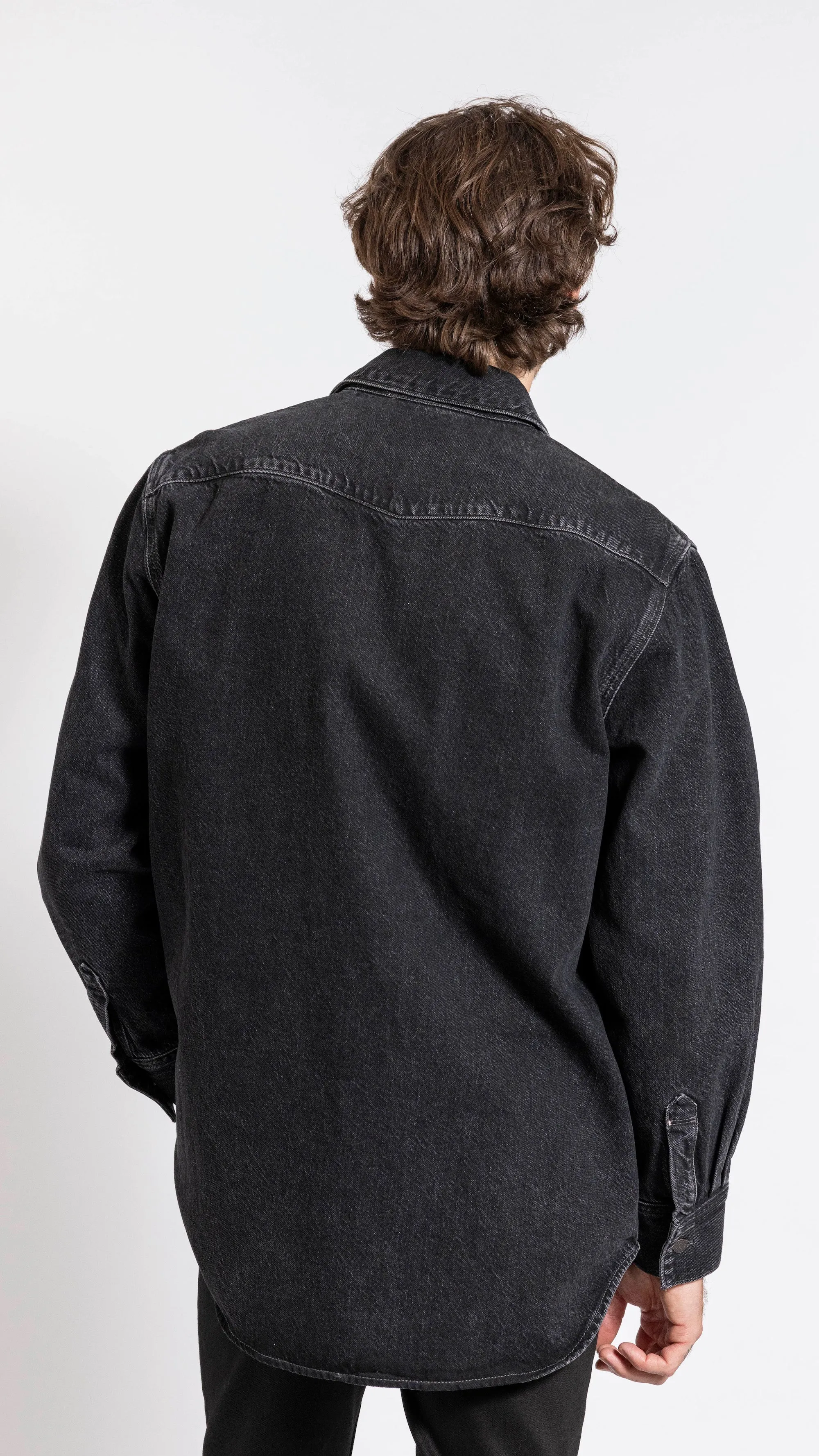 ACNE STUDIOS BLACK DENIM KARTY OVERSHIRT