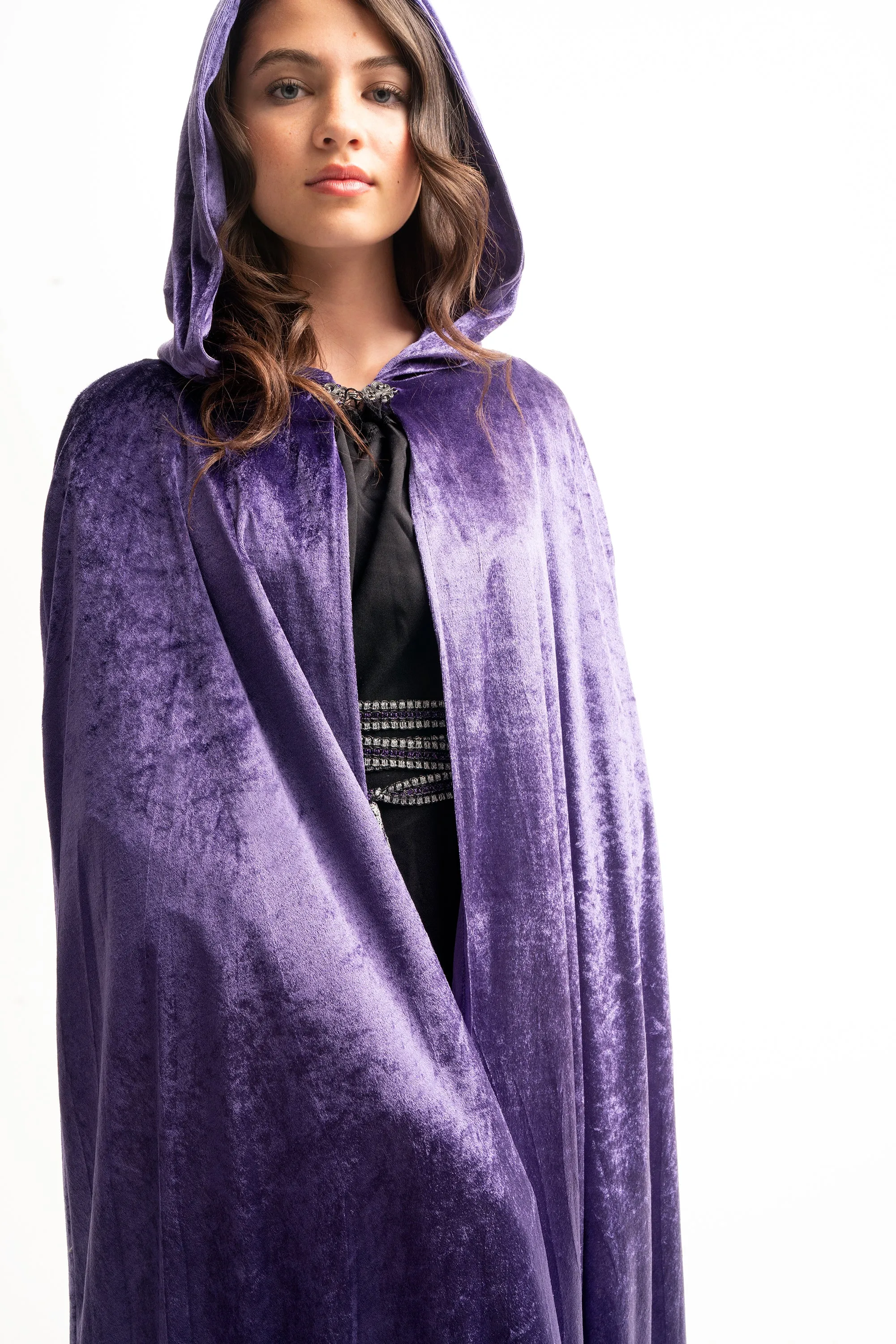 Adult Dark Purple Cloak With Hood