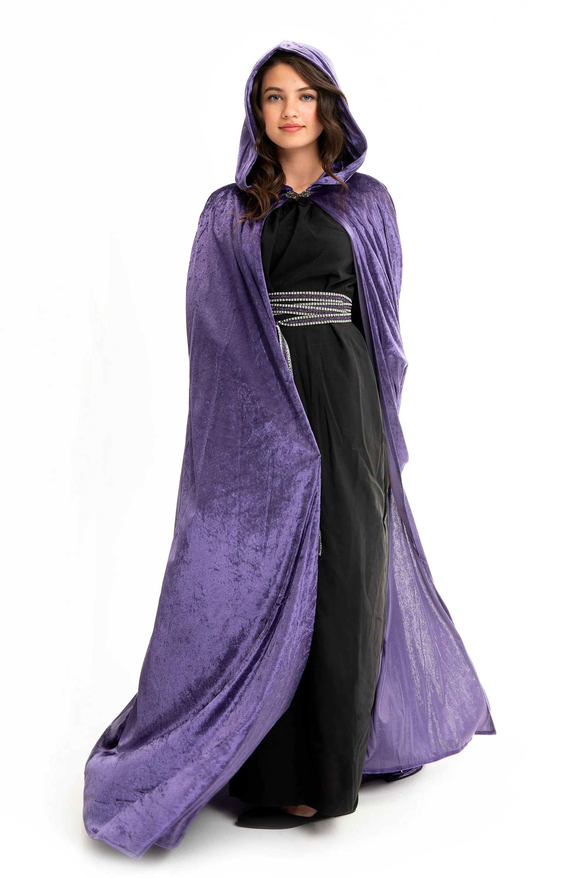 Adult Dark Purple Cloak With Hood