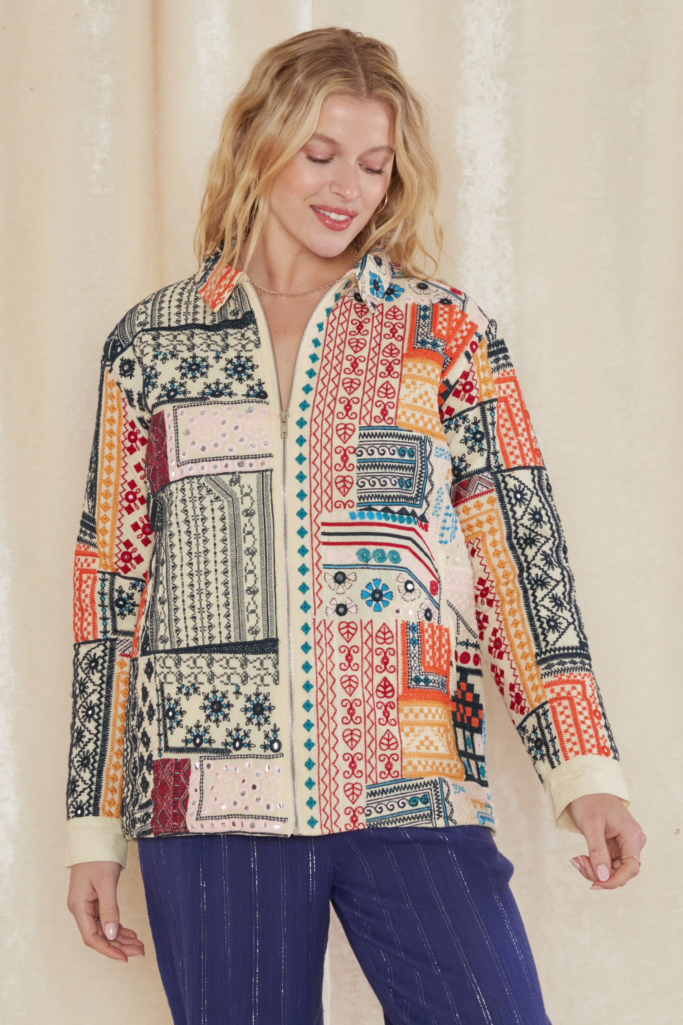 Anaya Embellished Zip Up Jacket