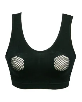 Black Sports Bra Strapless Non Padded - For GYM Womens