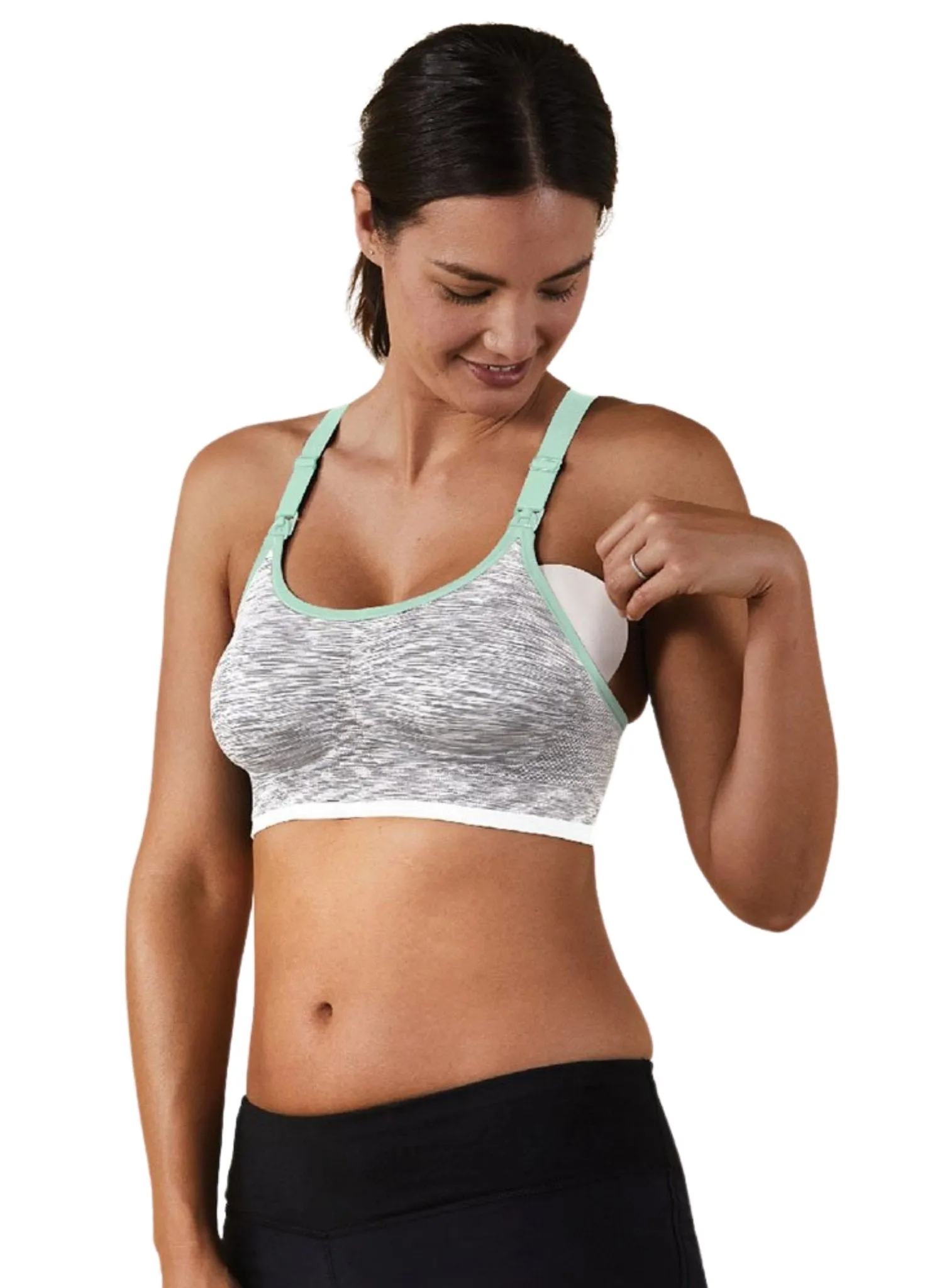 Body Silk Seamless Rhythm Nursing Bra - Whitegrey