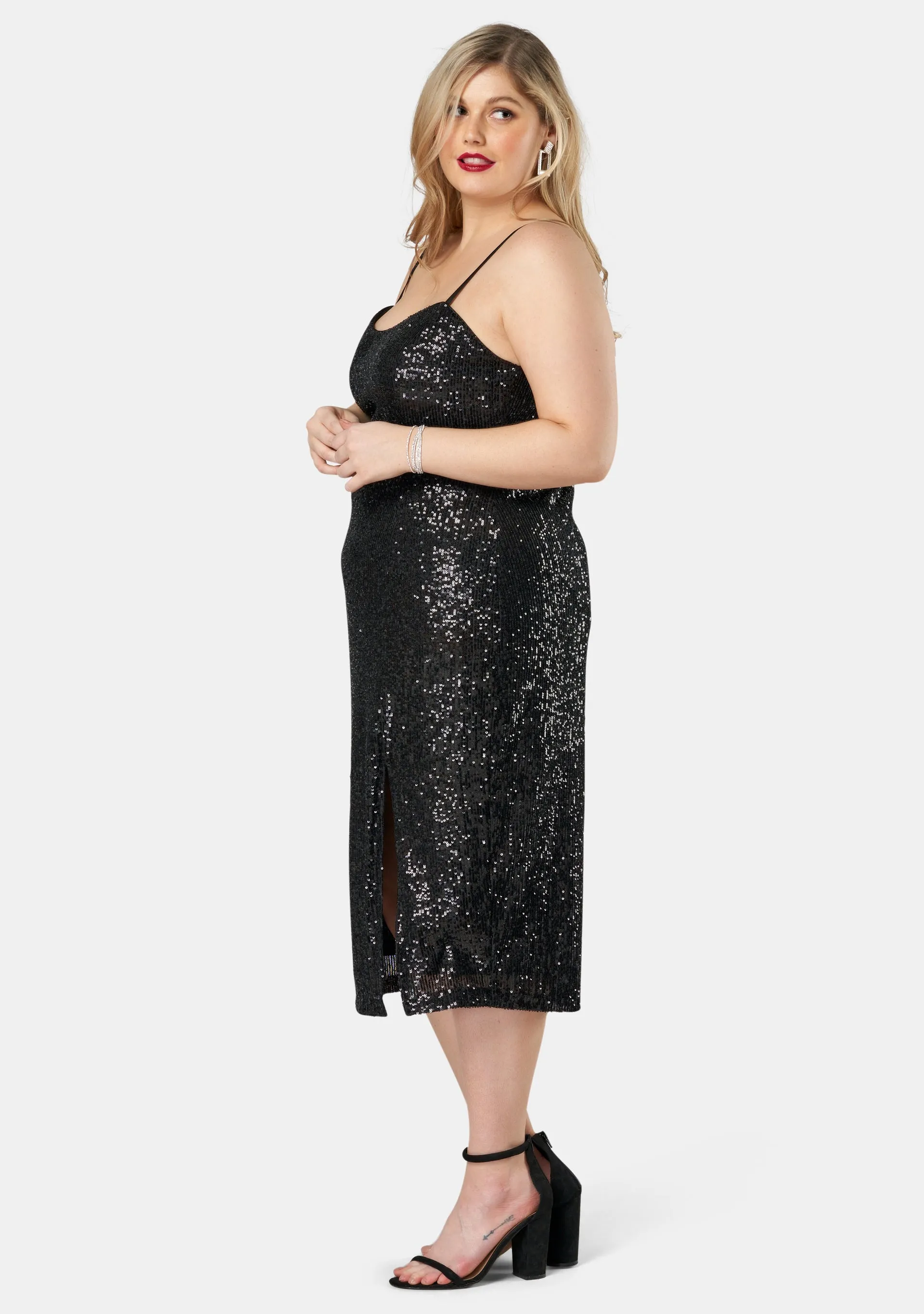 Born To Sparkle Strappy Sequin Dress