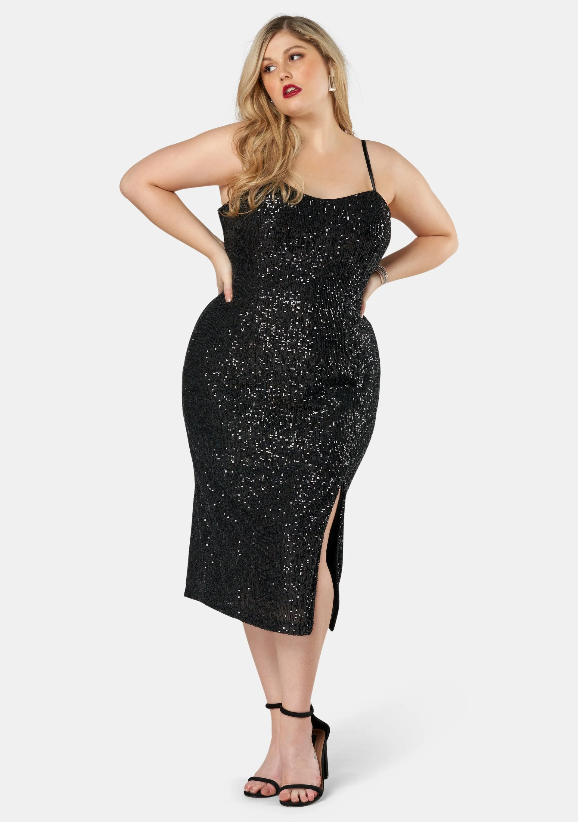 Born To Sparkle Strappy Sequin Dress