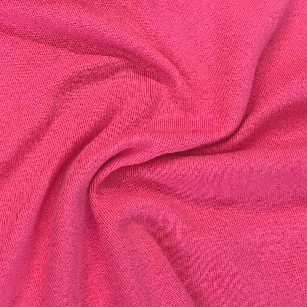 Bubblegum Cotton Rib Knit Fabric