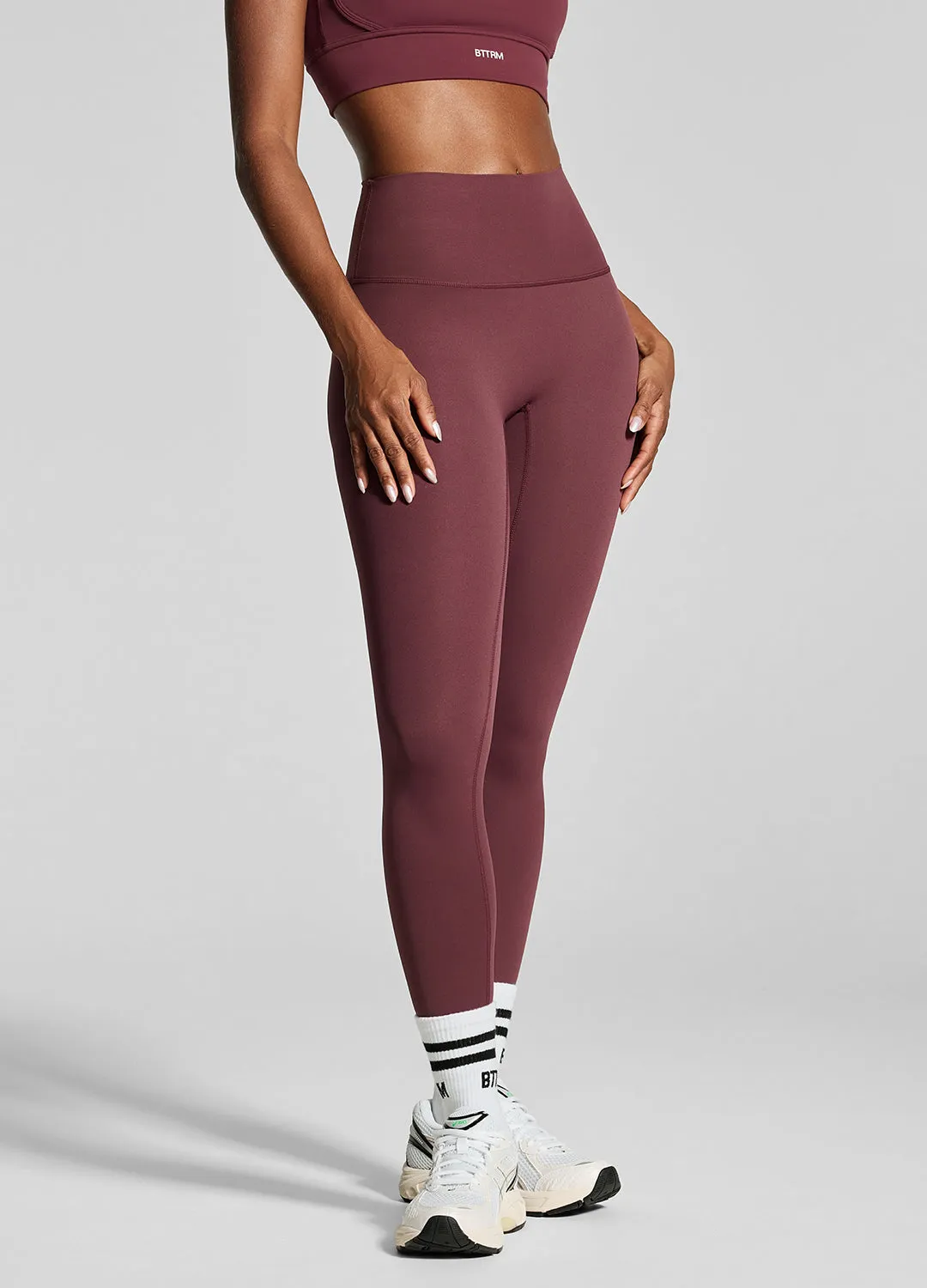 Burgundy ⅞ Leggings