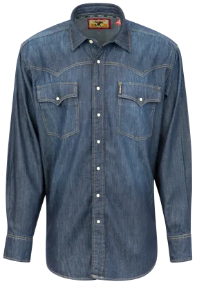 Cinch Stonewash Snap Front Shirt - Denim