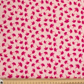 Country Side Collection #14 Hot Pink Flower on Baby Pink Cotton Prints