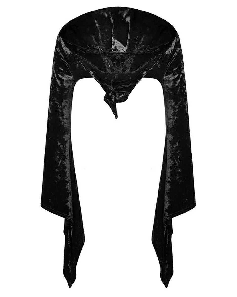 Dark In Love Arachne Velvet Gothic Hooded Bolero Shrug