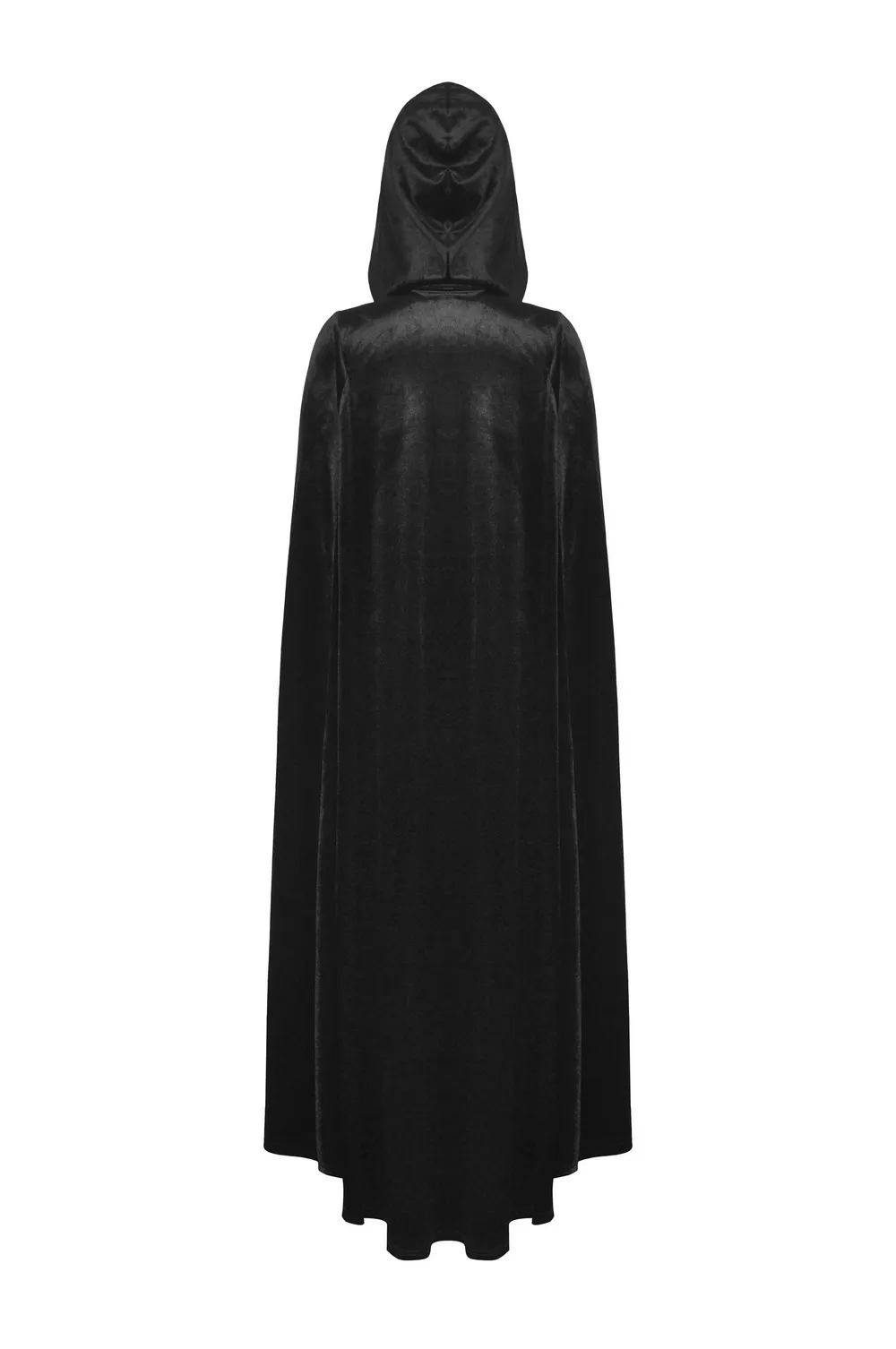 Elegance Black Velvet Cape with Skull Embroidery