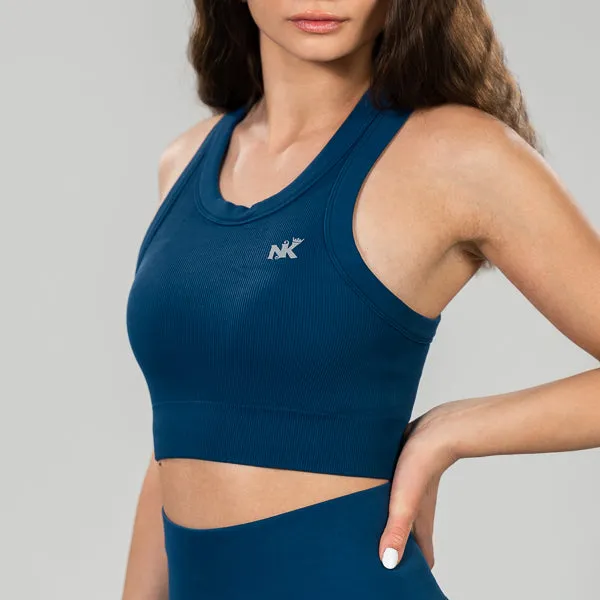 Elma Petroluem Blue Sports Bra.