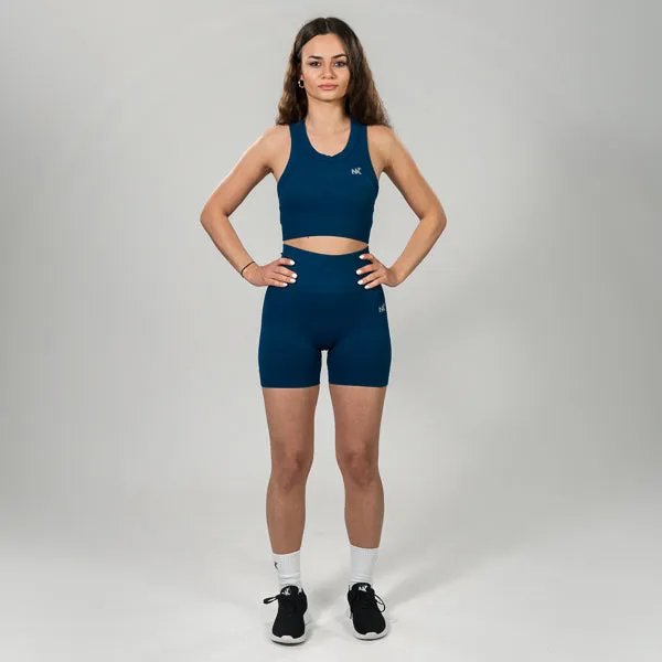 Elma Petroluem Blue Sports Bra.