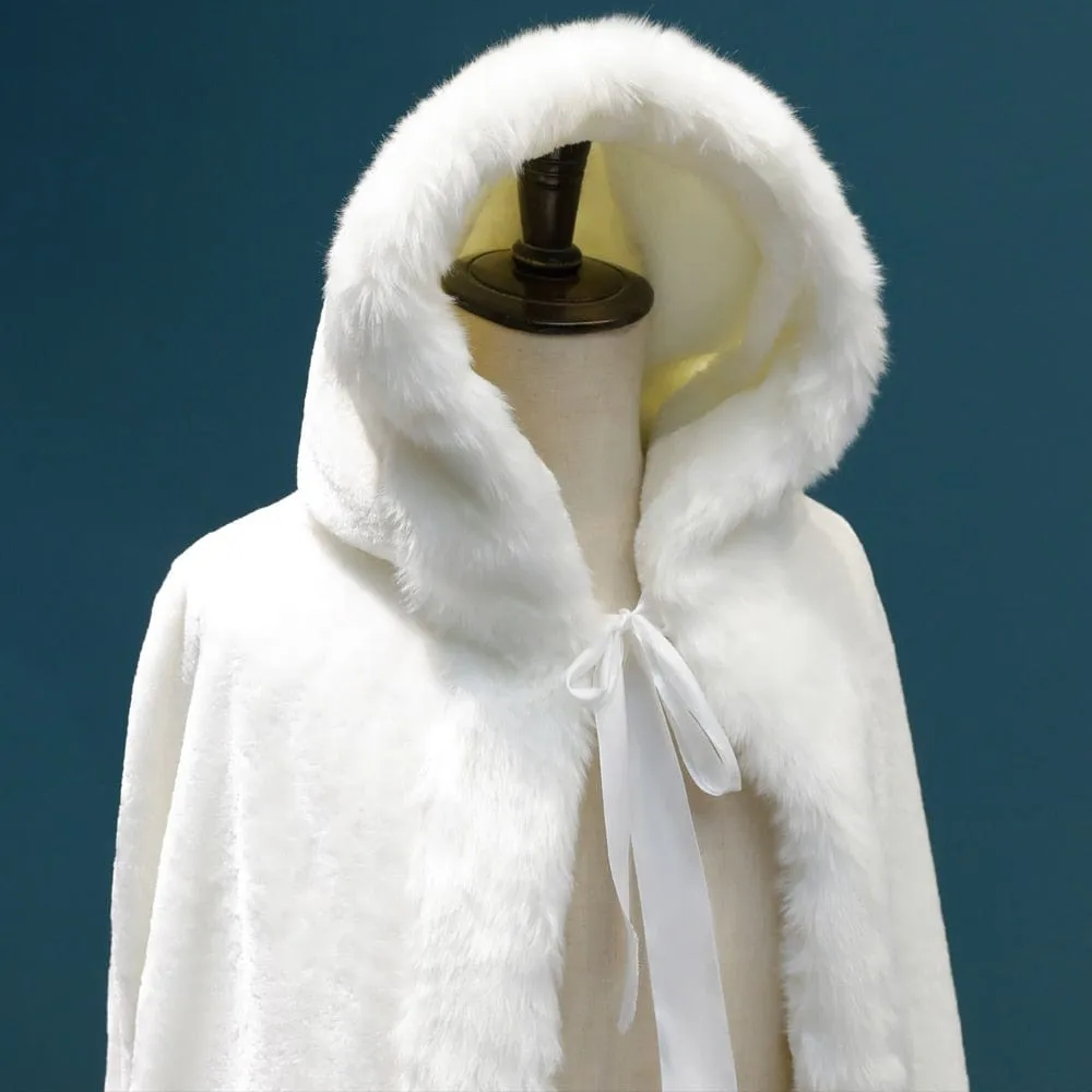 Fur-Lined Winter Viking Hooded Cloak