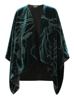 Green Devoré Velvet Cloak