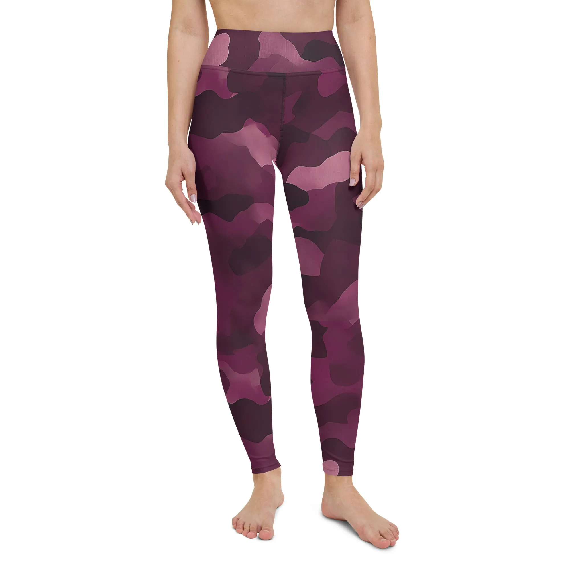 High Rise Yoga Leggings - Berry Sneaky