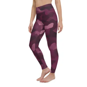 High Rise Yoga Leggings - Berry Sneaky