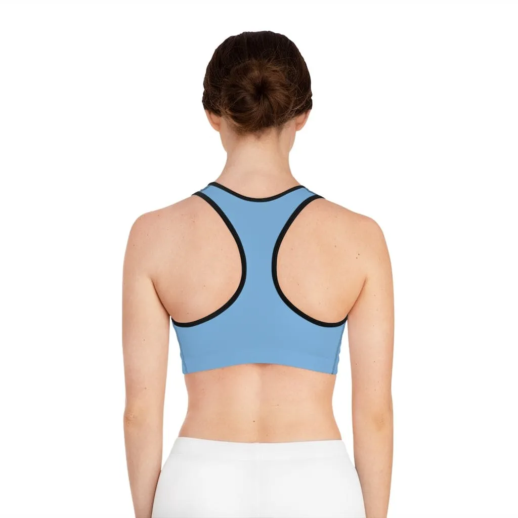 High Support Blue & Black Fikafuntimes Sports Bra