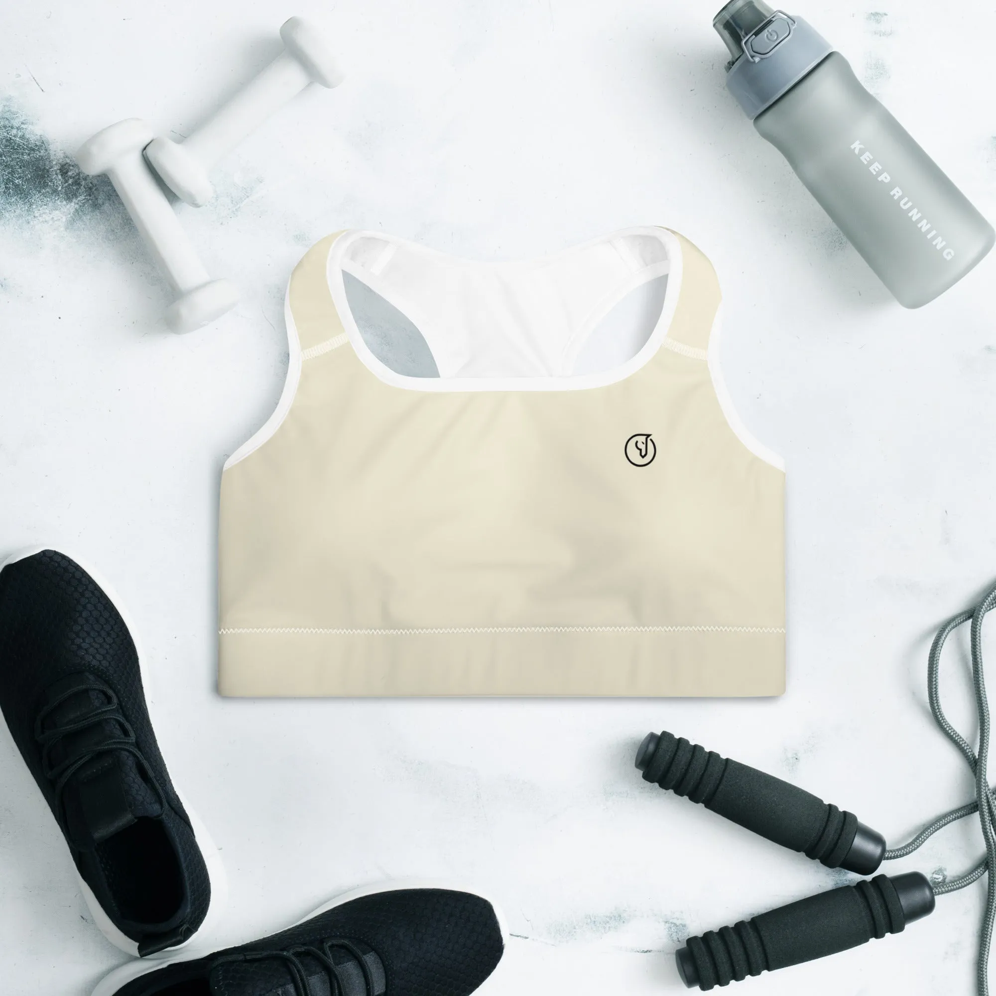 Humble Sportswear™ Ivory Padded Dri-Fit Sports Bra