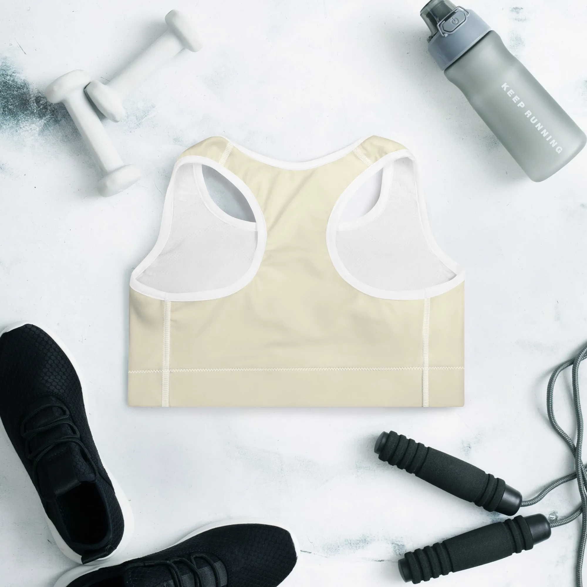 Humble Sportswear™ Ivory Padded Dri-Fit Sports Bra