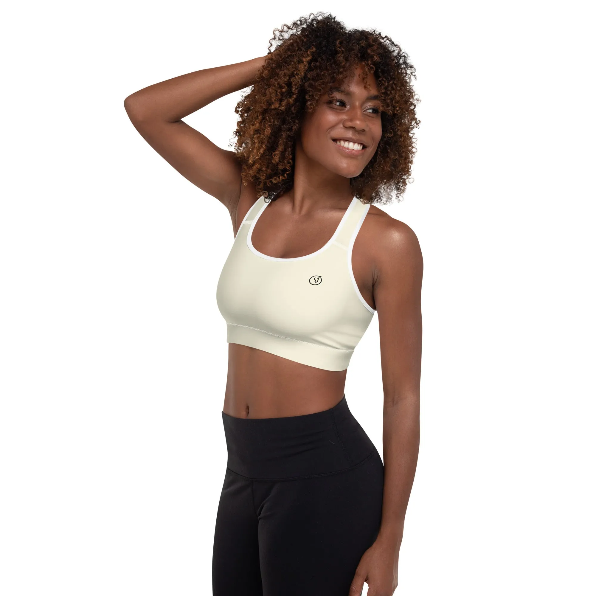 Humble Sportswear™ Ivory Padded Dri-Fit Sports Bra