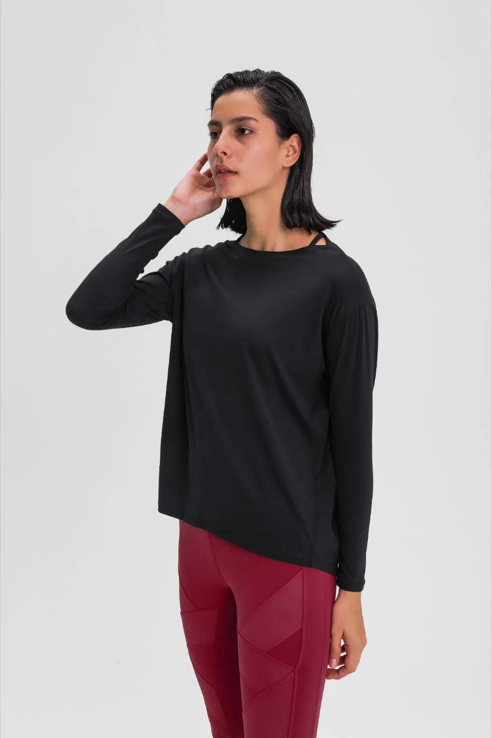 Loose Fit Long Sleeve Active Top