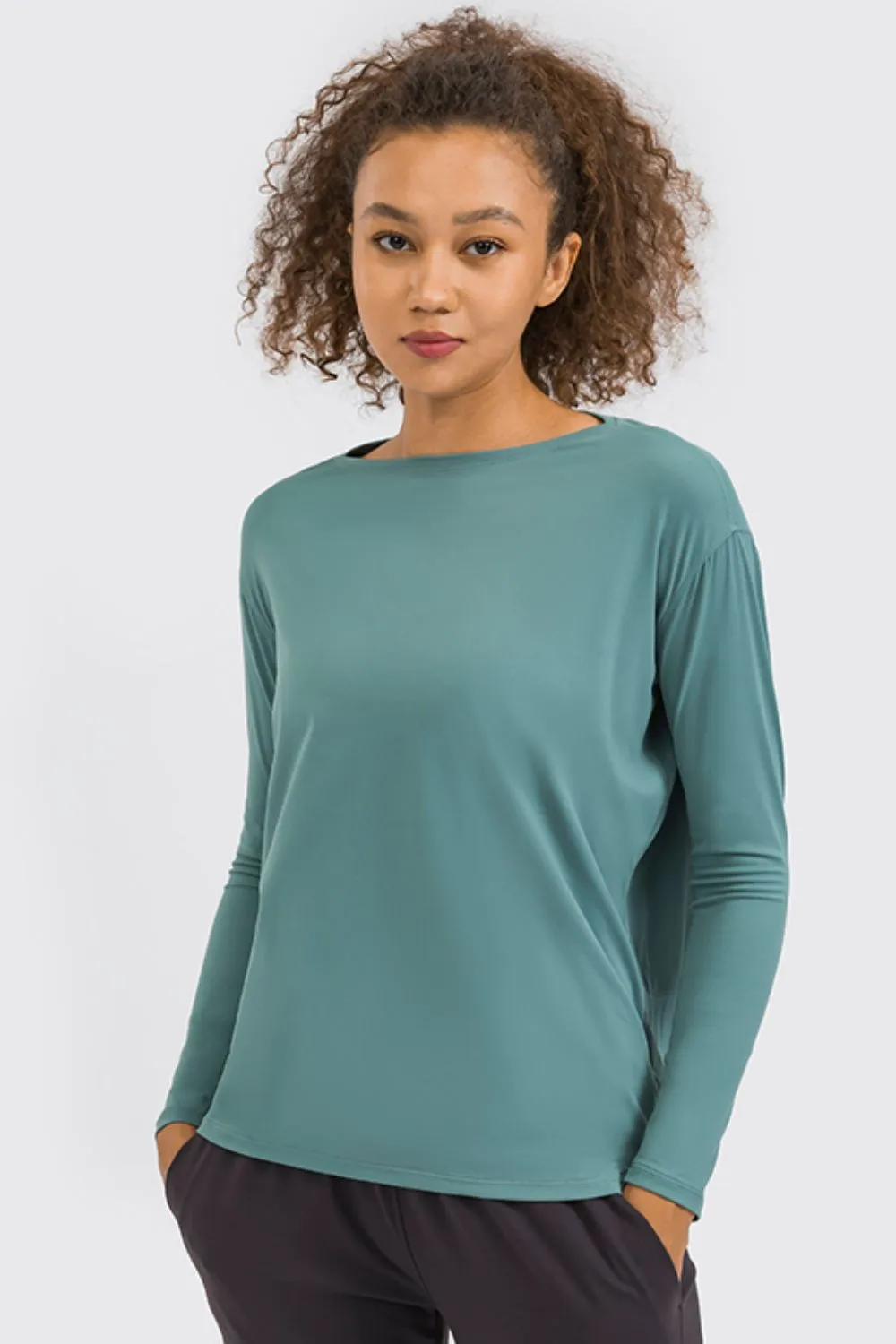 Loose Fit Long Sleeve Active Top