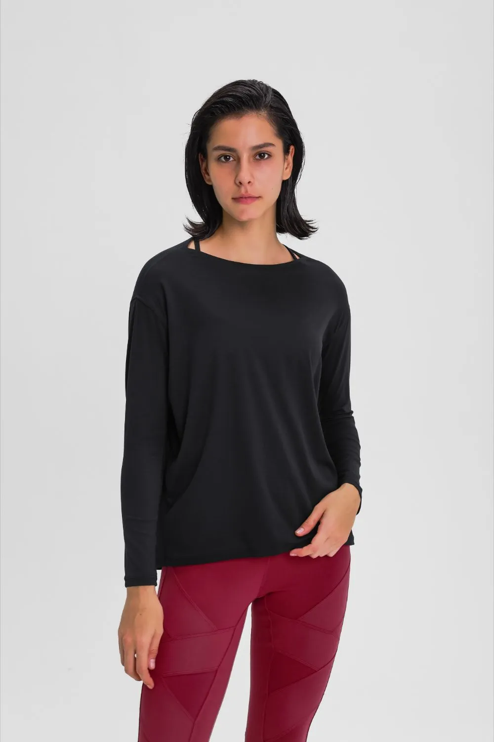 Loose Fit Long Sleeve Active Top