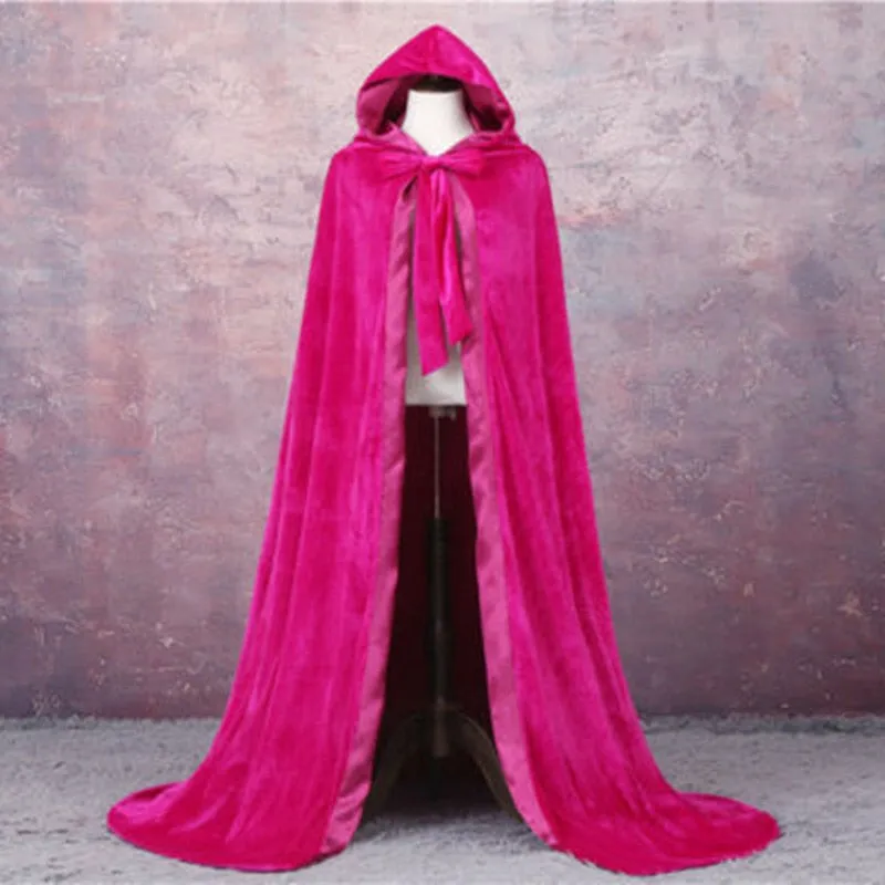 Medieval Velvet Hooded Cloak