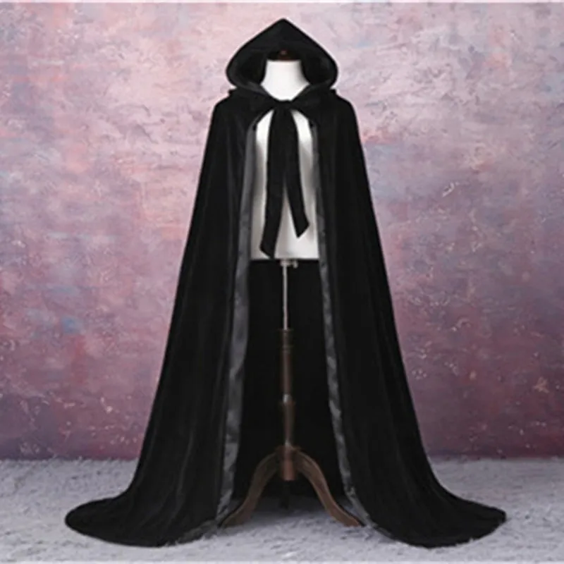 Medieval Velvet Hooded Cloak