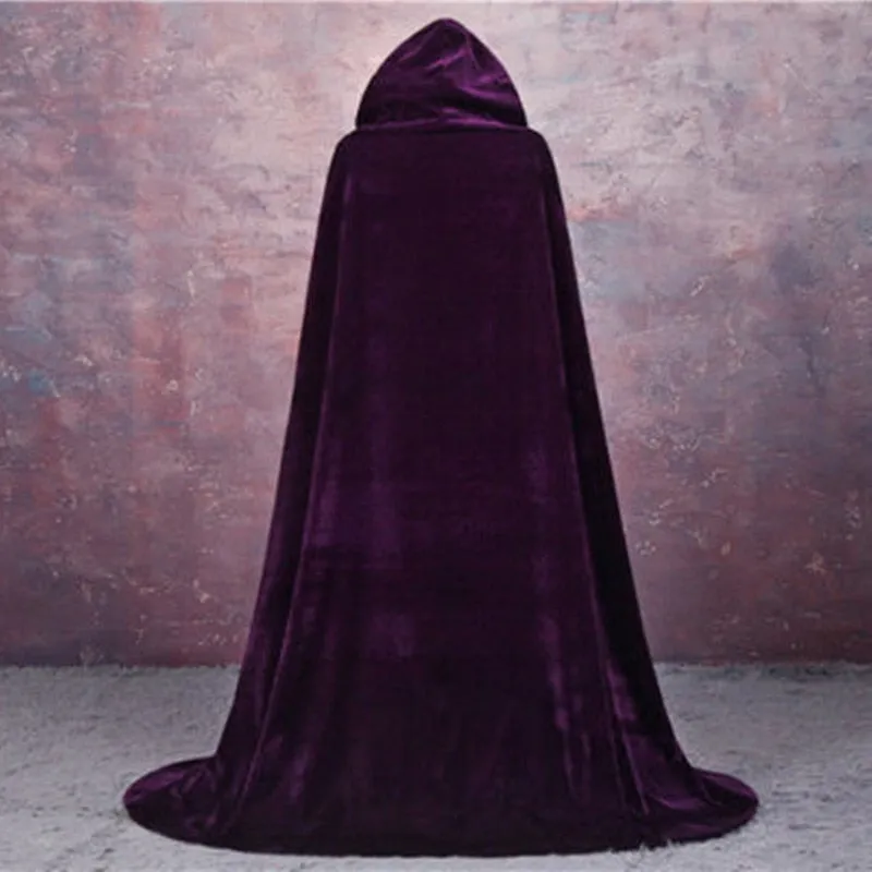 Medieval Velvet Hooded Cloak