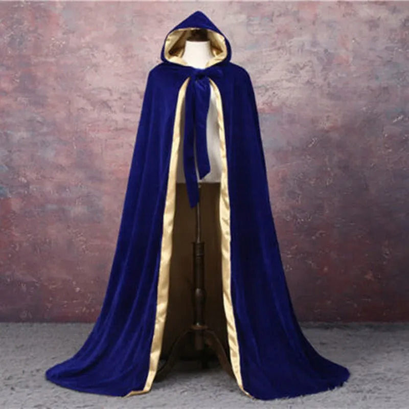 Medieval Velvet Hooded Cloak