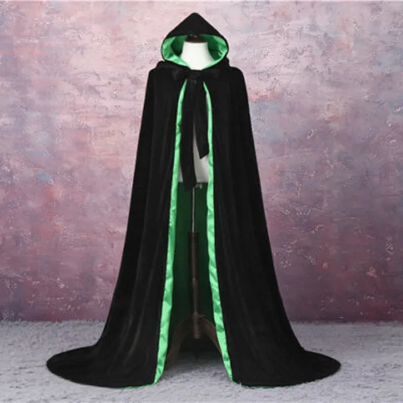 Medieval Velvet Hooded Cloak