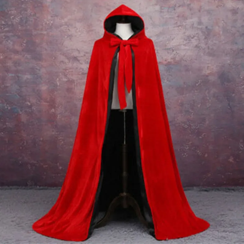 Medieval Velvet Hooded Cloak