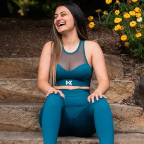 Mesh Sports Bra - Teal