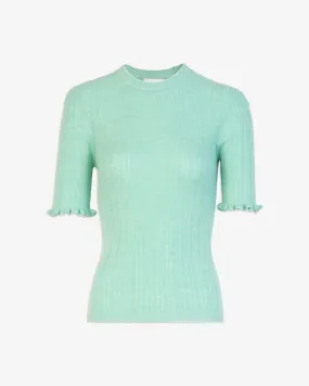 Molly Knit Top | Mint Heather