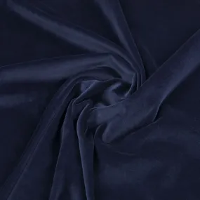 Navy Stretch Velvet Fabric 5100