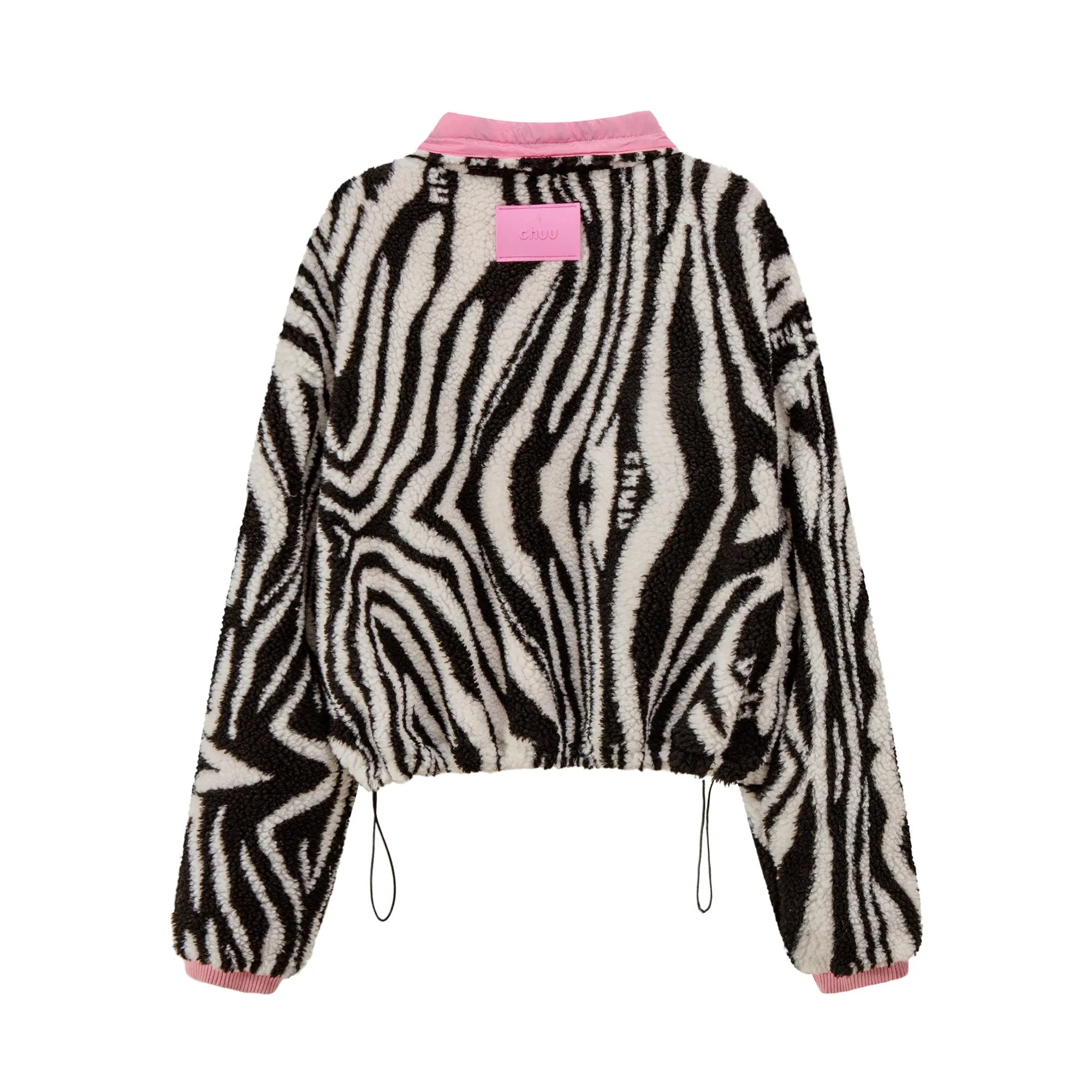 One In A Million Zebra Half Zip-Up Sweater