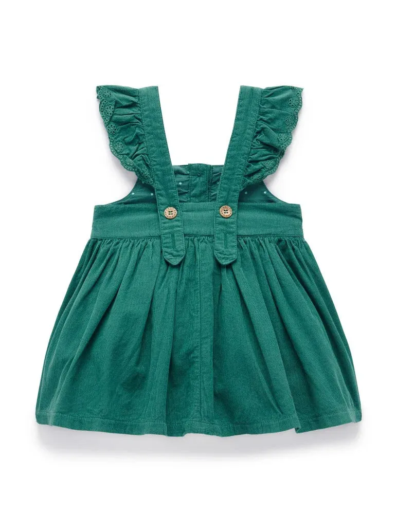 Purebaby Forest Coruroy Pinnie - Deep Emerald