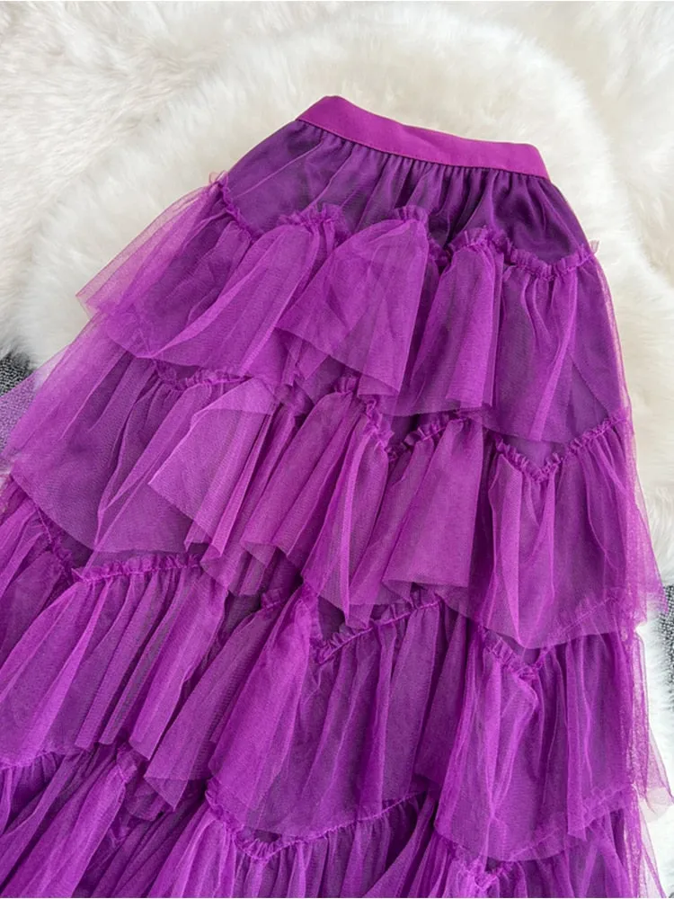 Rah-Rah Ruffled Tiers Tulle Tutu Skirts