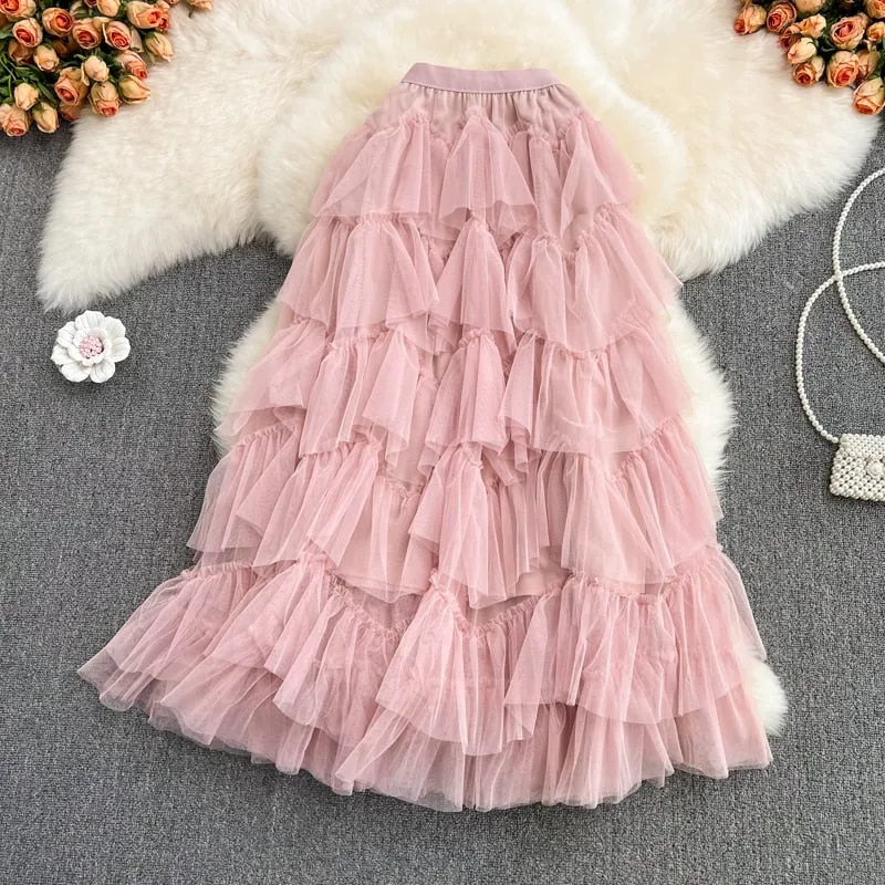 Rah-Rah Ruffled Tiers Tulle Tutu Skirts