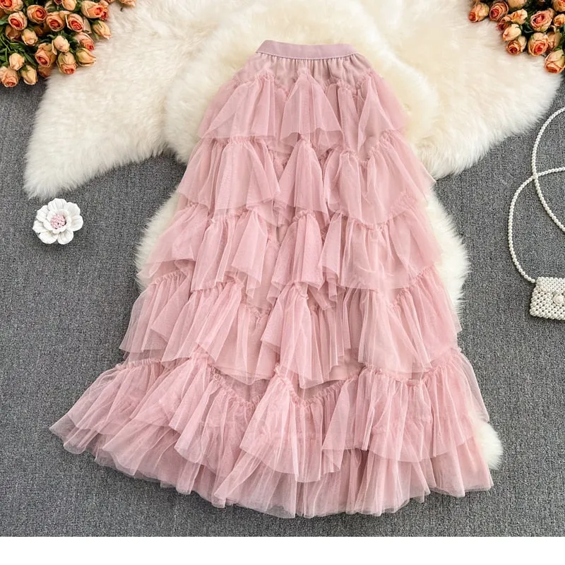 Rah-Rah Ruffled Tiers Tulle Tutu Skirts