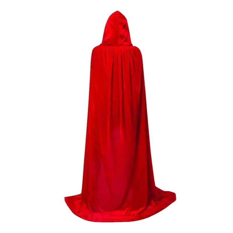 Red Velvet Hooded Cape - Adult