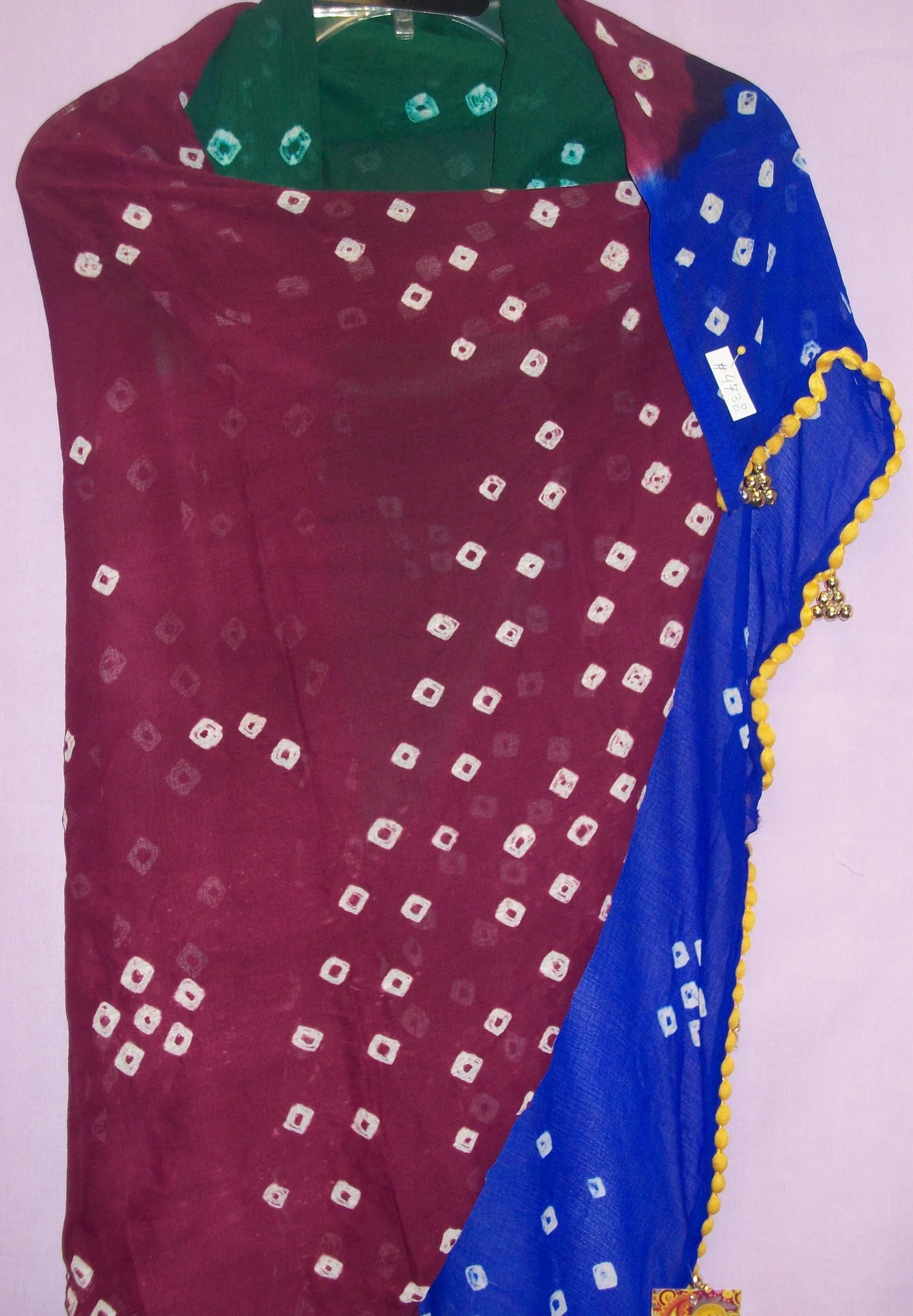 Scarf 4738 Georgette Tie Dye Dupatta Chunni Wrap Shawl Shieno Sarees