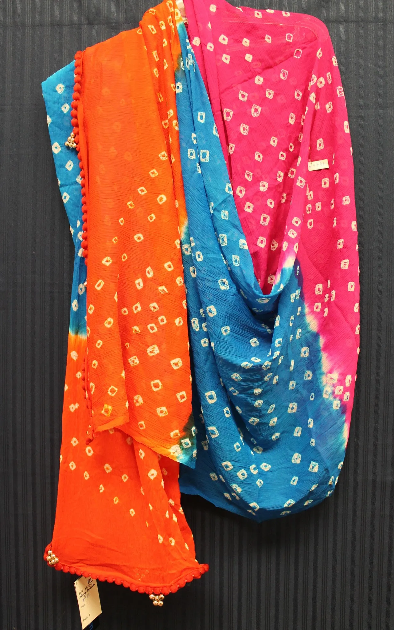 Scarf 4738 Georgette Tie Dye Dupatta Chunni Wrap Shawl Shieno Sarees