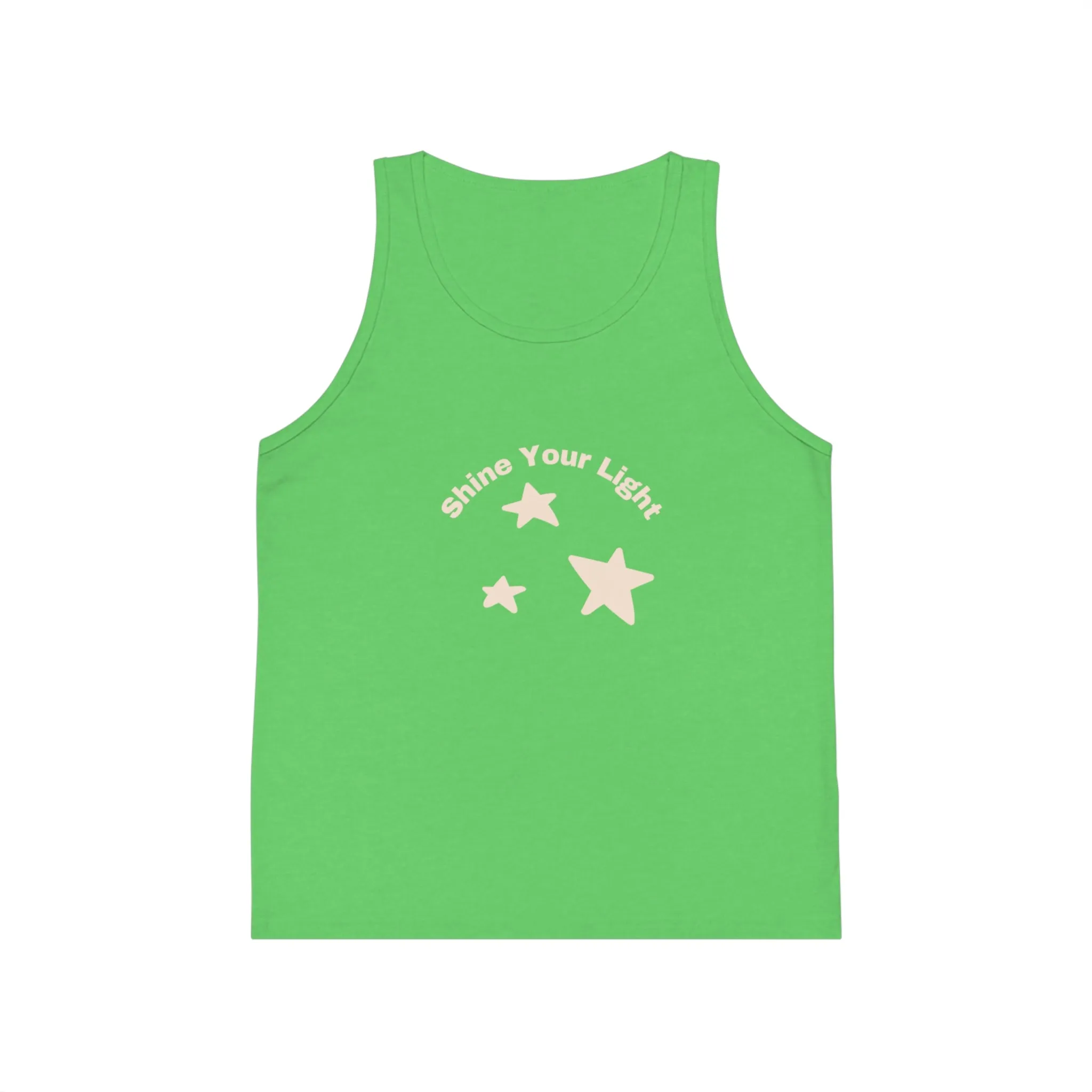 Shine Bright Shine Your Light Kid's Jersey Tank Top, Neon Girls Tween Preteen tank top, positive vibes